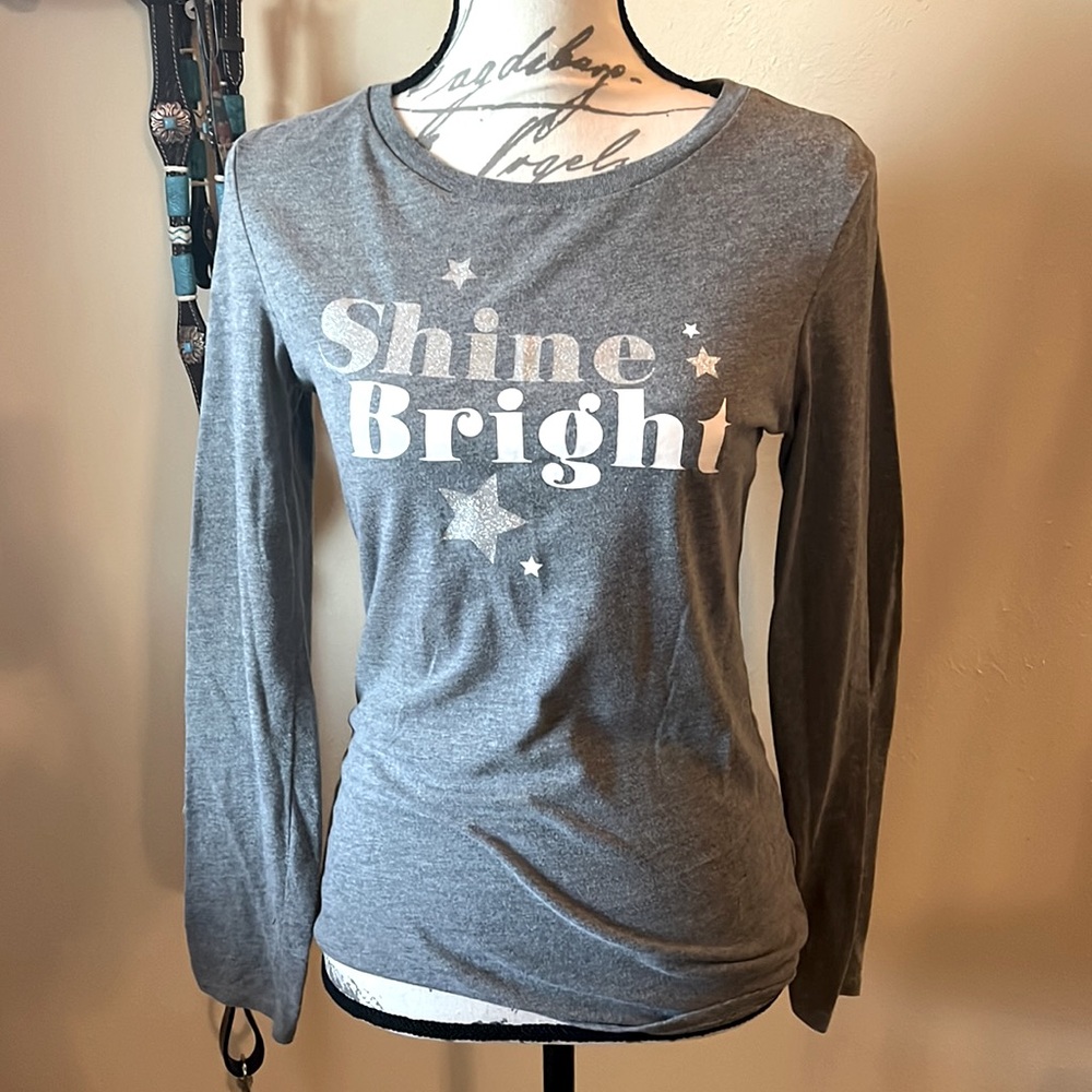SHINE BRIGHT Graphic Long Sleeve T-shirt